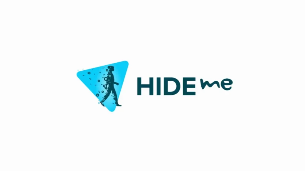 The HIDE.me logo featuring a blue triangular shield with a silhouette of a person walking surrounded by digital particles, next to the text โHIDE meโ in dark teal, symbolizing privacy, anonymity, and secure online movement.