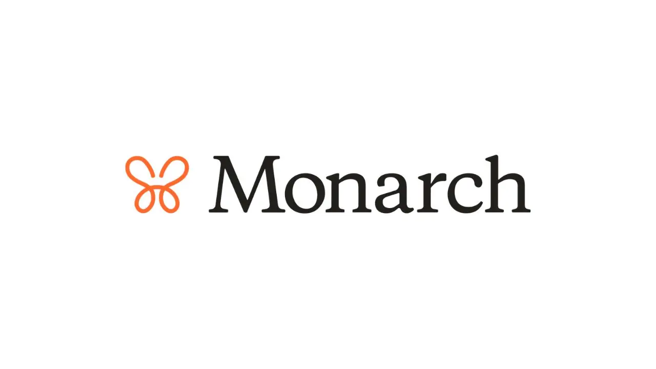 Logo featuring the word "Monarch" in black serif font, accompanied by an orange butterfly icon on the left, conveying elegance and simplicity.