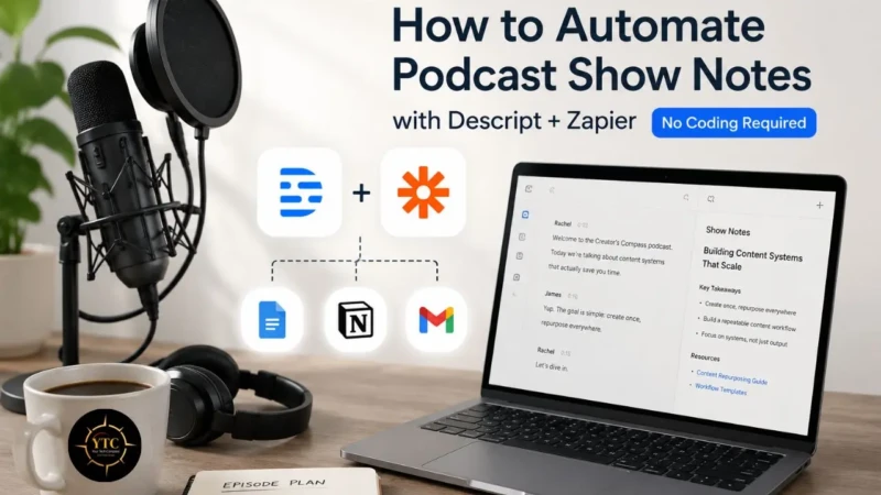 How to Automate Podcast Show Notes with Descript + Zapier (No Coding Required)